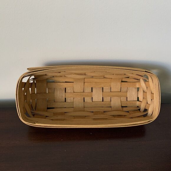 Longaberger Cracker Basket with Clear Plastic Protector Vintage 2003 USA - Picture 7 of 11